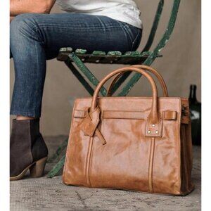 Peter Nappi Purse Brown Italian Leather Shoulder Bag Luxury Tote